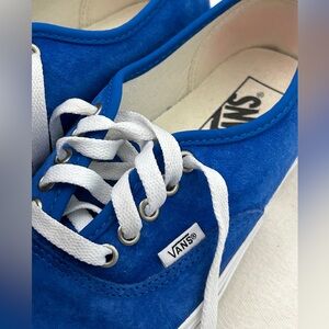 Women’s blue suede vans. Size 8.5.